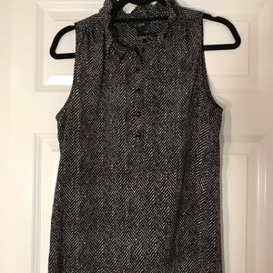 Jcrew black and white blouse